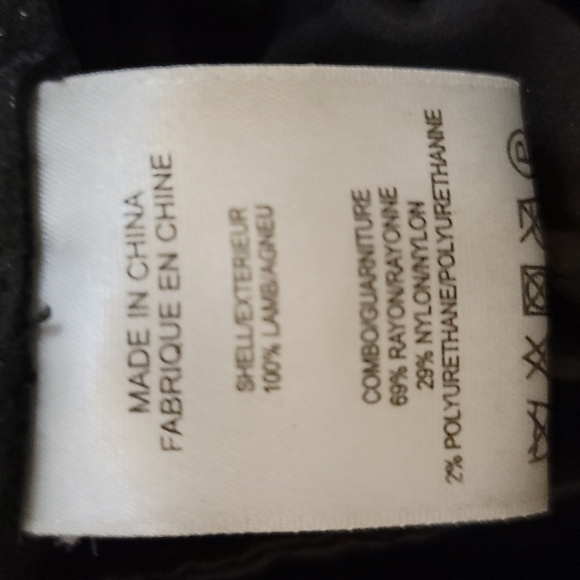 Helmut Lang charcoal Gary black leather short size 6 - Picture 9 of 10